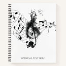 Recherche de notes de musique carnets Noir et blanc