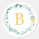 Recherche de vintage floral wreath autocollants Monogramme