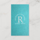 Recherche de cuir cartes visite Turquoise