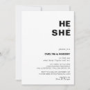 Recherche de modern gender reveal invitations Pour elle