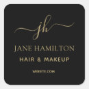 Recherche de monogramme noir et or autocollants Script