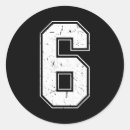Recherche de numéro 6 autocollants Rabais