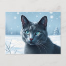 Recherche de hiver russe cartes postales Bleu