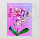 Zoek naar paarse orchidee briefkaarten Bloem