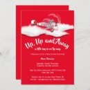 Recherche de avion rouge invitations Vintage