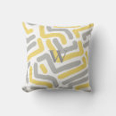 Recherche de gris jaune coussins Monogrammé