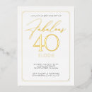 Recherche de foil anniversaire invitations Fête du 40e anniversaire