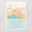 Recherche de whale baby shower invitations Bleu