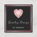 Recherche de coeur rose cartes visite Artisanal