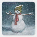 Recherche de oiseau heureux autocollants Flocons de neige