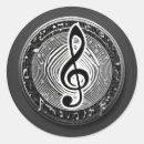 Recherche de musique classique autocollants Noir