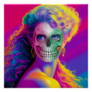 Recherche de visage de crâne posters Coloré