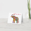 Recherche de éléphant coloré vœux cartes Animal