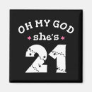 Recherche de anniversaire 21 magnets Fête du 21e anniversaire