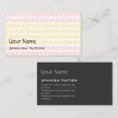 Recherche de professeur espagnol cartes visite Leçons