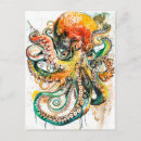 Recherche de illustration de poulpe cartes postales Océan