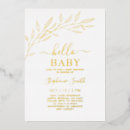 Recherche de gold baby shower invitations Minimaliste