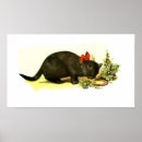 Recherche de vintage cat posters Noir