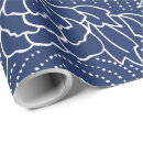 Recherche de fleurs japonaises papier cadeau Bleu