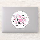Recherche de motif rose noir autocollants Unique