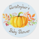 Recherche de peu autocollants Baby shower d'automne