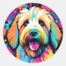 Zoek naar retro hond stickers Kleurrijk