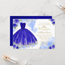 Recherche de bleu royal et or invitations Feuille d'or