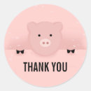 Recherche de porc rose autocollants Merci