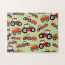 Recherche de camion rouge puzzles Ferme