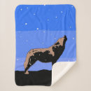 Recherche de de loups couvertures plaids Bleu