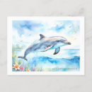 Recherche de dauphins cartes postales Amusant