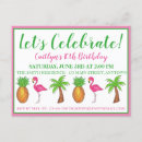 Recherche de anniversaire rose flamant cartes invitations Parti
