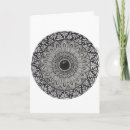 Recherche de mandala vœux cartes Noir