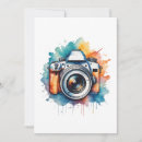 Recherche de appareil photo vœux cartes Aquarelle