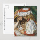 Recherche de lecture de fille cartes postales Illustration