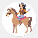 Zoek naar paardrijden stickers Cowgirl