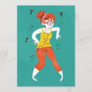 Recherche de danse moderne vœux cartes Rétro