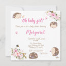 Recherche de bébé hérisson invitations Fille