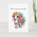 Recherche de mignonne licorne vœux cartes Licornes