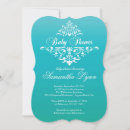 Recherche de turquoise baby shower invitations Élégant