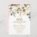 Recherche de soixantième de mariage anniversaire invitations Floral