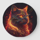 Recherche de noir brillant horloges Chaton