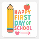 Recherche de fournitures scolaires mignonnes autocollants Premier jour d'école