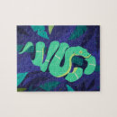 Zoek naar slangen puzzels Groen