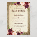 Recherche de floral 16ans anniversaire invitations Aquarelle