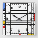 Recherche de piet mondrian horloges Lignes