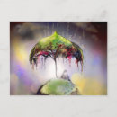 Recherche de parapluie coloré cartes postales Violet