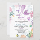 Recherche de sirène baby shower fille invitations Sous
