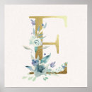 Recherche de lettre e posters Floral