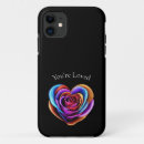 Recherche de en forme de coeur iphone coques Coloré